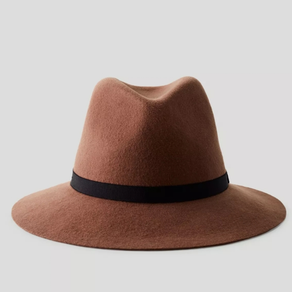 Aritzia Auxiliary classic wool fedora hat